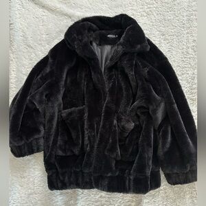 Pretty Little Thing oversized faux fur jacket